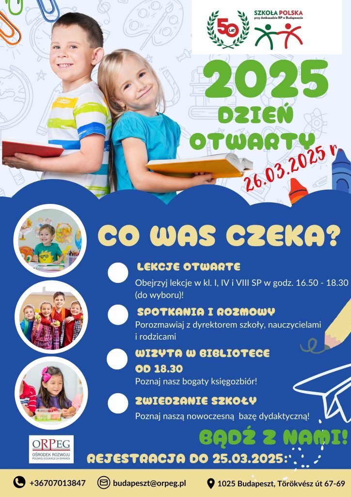 Dzień Otwartych Drzwi w Szkole Polskiej przy Ambasadzie RP w Budapeszcie