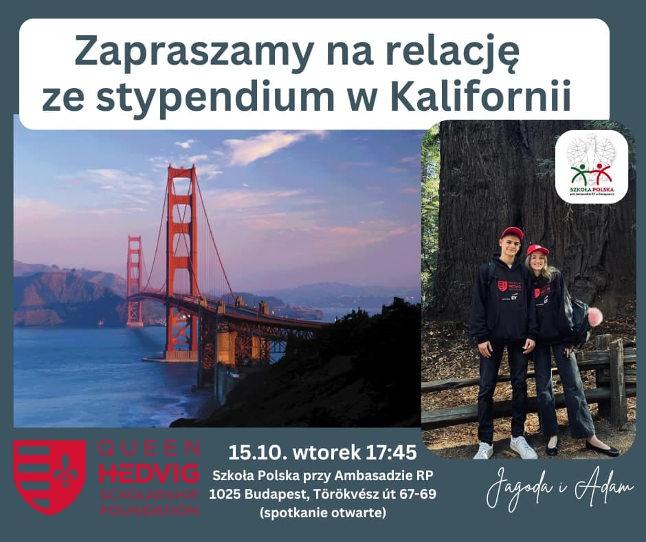 Zaproszenie na spotkanie z Jagodą i Adamem – stypedystami Fundacji Queen Hedvig Scholarship