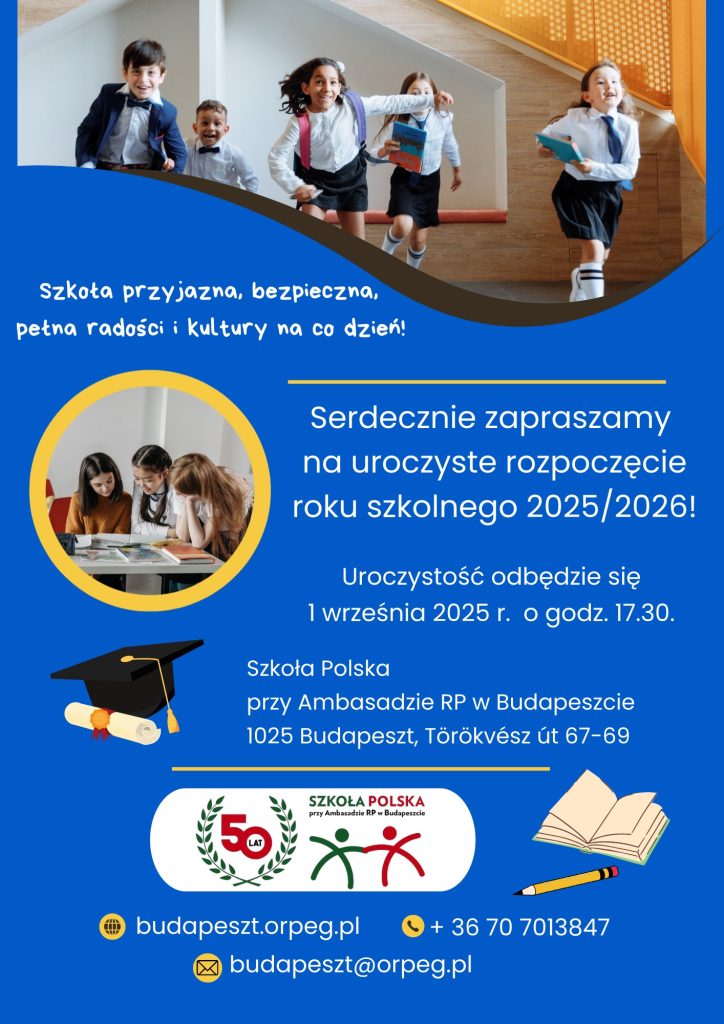 Zapraszamy na uroczyste rozpoczęcie roku szkolnego 2025/2026